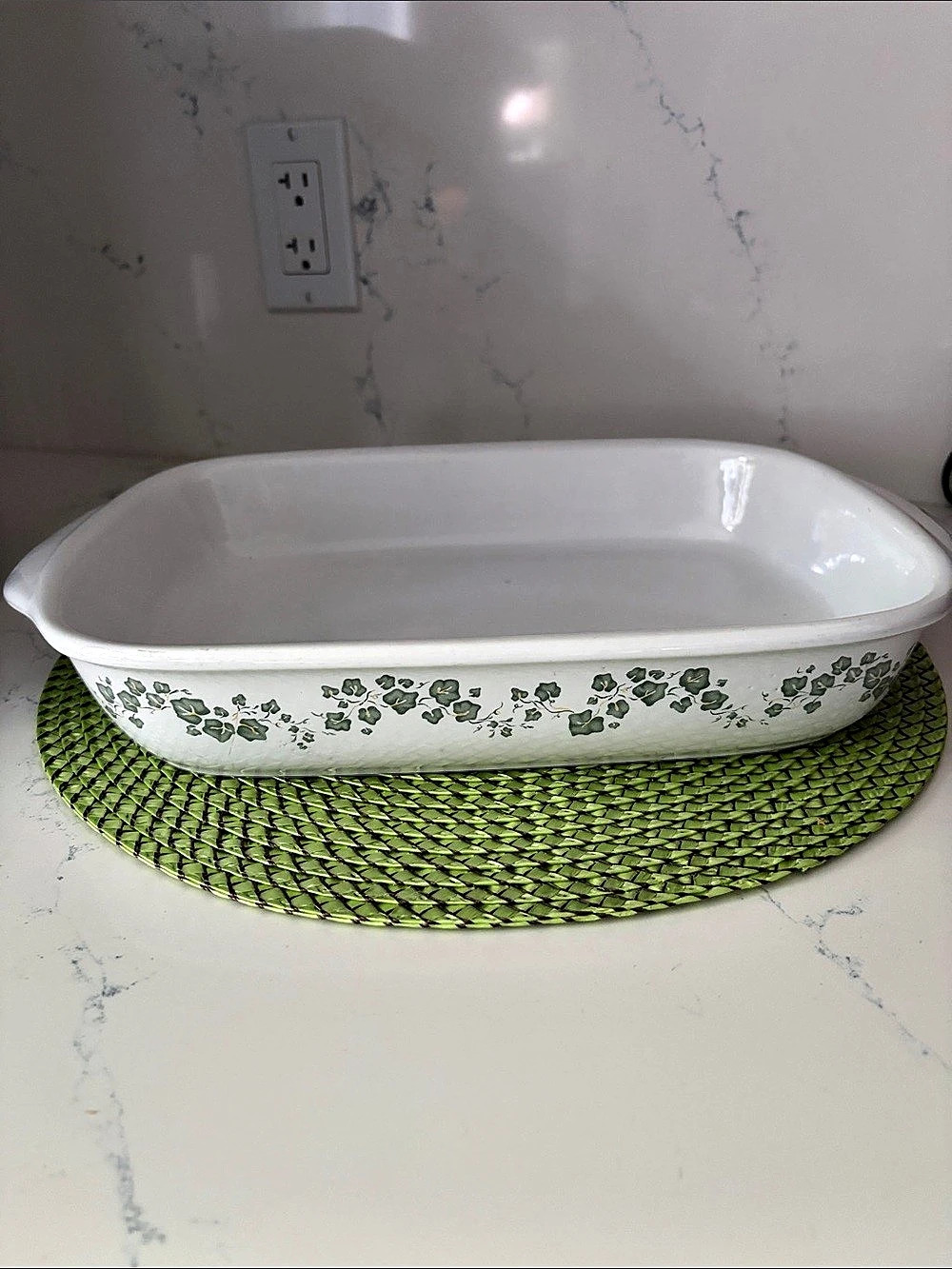 Vintage Corelle Coordinates Callaway Ivy 9x13 Bake & Serve Casserole Dish